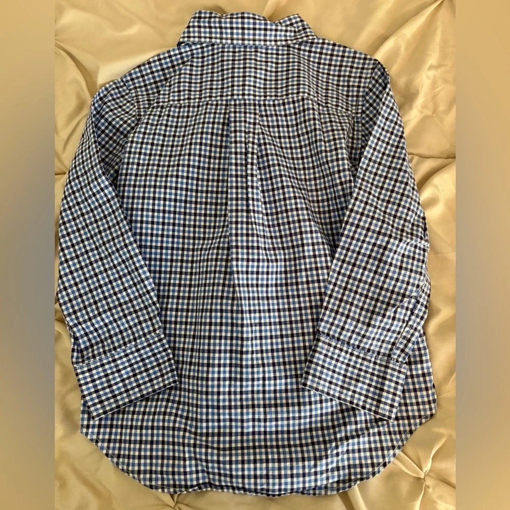 Polo Ralph Lauren Toddler Boy’s Navy Long Sleeve Button Down 4T - Picture 2 of 8